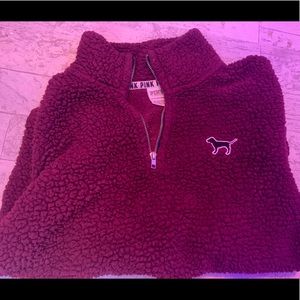 PINK maroon sherpa